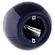 Urna cinerária esfera azul escuro faiança s5