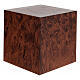 Funeral urn smooth cube briar effect matte 5L s1