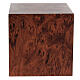 Funeral urn smooth cube briar effect matte 5L s3