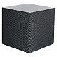 Funerary urn, matte and smooth cube with carbon-kevlar finish, 5 L s1