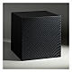 Funerary urn, matte and smooth cube with carbon-kevlar finish, 5 L s2