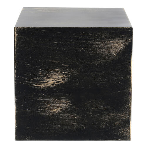 Urna na prochy - sześcian, gładka, matowy efekt złotego brązu, 5l 3