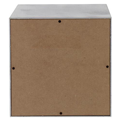 Funeral urn cube smooth matte aluminum bronze effect 5L 4