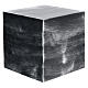 Funeral urn cube smooth matte aluminum bronze effect 5L s1