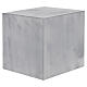 Funeral urn cube smooth matte aluminum bronze effect 5L s3