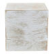 Cremation urn smooth cube white gold bronze effect matte 5L s3