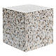 Funerary urn, glossy and smooth cube with granite effect, 5 L s1