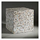 Funerary urn, glossy and smooth cube with granite effect, 5 L s2