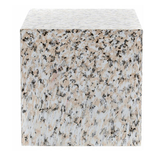 Urna cineraria cubo liscio effetto granito lucido 5L 3