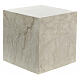 Funerary urn, glossy and smooth cube with Botticino marble effect, 5 L s1