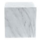 Funerary urn, glossy and smooth cube with Carrara marble effect, 5 L s3