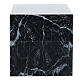 Glossy and smooth cubic funeral urn with black marble finish, 5 L s3