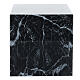 Urne cinéraire cubique lisse effet marbre noir brillant 5L s3