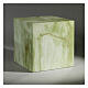 Glossy and smooth cubic funeral urn with onyx finish, 5 L s2