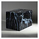 Parallelepiped funeral urn with smooth glossy black marble finish, 5 L s2