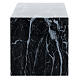 Parallelepiped funeral urn with smooth glossy black marble finish, 5 L s3