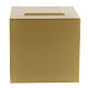 Embossed parallelepiped funeral urn with matte gold finish, 5 L s3