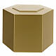 Matte gold cremation urn hexagon 5L s1