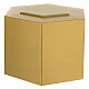 Matte gold cremation urn hexagon 5L s3