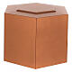 Embossed hexagonal funeral urn with matte copper finish, 5 L s3