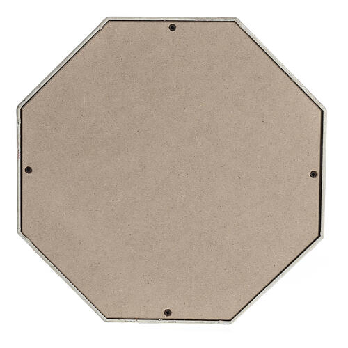 Embossed octagonal funeral urn with matte gold finish, 5 L 4