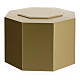 Embossed octagonal funeral urn with matte gold finish, 5 L s1