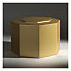Urna funeraria octagonal almohadillado lacado oro opaco 5L s2
