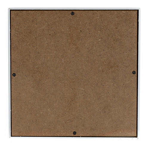 Urna funeraria cubo bugnato laccato bianco lucido 5L 4