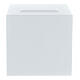 Urna funeraria cubo bugnato laccato bianco lucido 5L s3