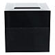 Glossy black lacquered funerary urn, embossed cube, 5 L s3