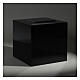 Urne funéraire cube à bossage laqué noir brillant 5L s2