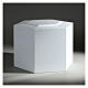 Urne funéraire hexagone à bossage laqué blanc brillant 5L s2
