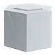 Glossy white lacquered hexagonal ashlar funeral urn 5L s3