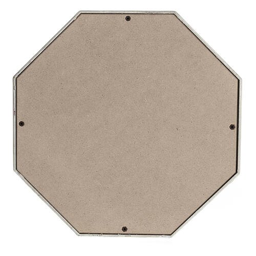 Cremation urn glossy white lacquered ashlar octagon 5L 4