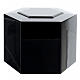 Embossed hexagonal funeral urn with glossy black lacquered finish, 5 L s1