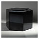 Embossed hexagonal funeral urn with glossy black lacquered finish, 5 L s2