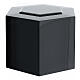 Embossed hexagonal funeral urn with glossy black lacquered finish, 5 L s3