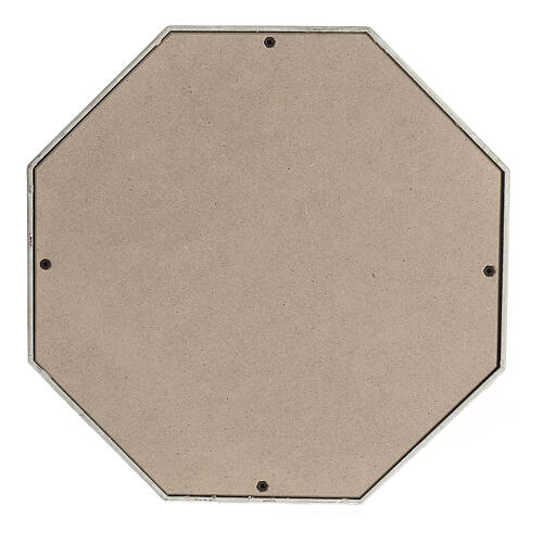 Embossed octagonal funeral urn, glossy red lacquered finish, 5 L 4