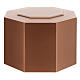Embossed octagonal funeral urn, matte copper finish, 5 L s1