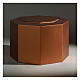 Embossed octagonal funeral urn, matte copper finish, 5 L s2