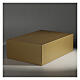 Smooth funerary urn, matte gold lacquered book, 5 L s2