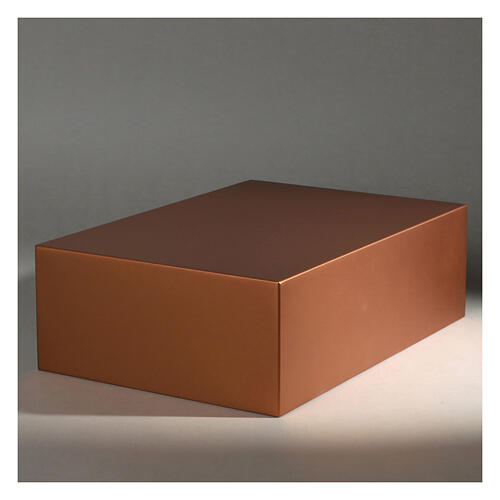 Smooth funerary urn, matte copper lacquered book, 5 L 2