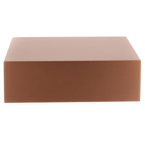 Cremation urn smooth book lacquered matte copper 5L 3