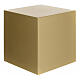 Smooth funerary urn, matte gold lacquered cube, 5 L s1