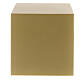 Smooth funerary urn, matte gold lacquered cube, 5 L s3