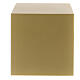 Urna cinerário cubo liso laqueado ouro opaco 5L s3