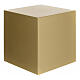 Italian urn smooth cube in matte gold lacquer 5L s1