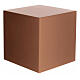 Smooth funerary urn, matte copper lacquered cube, 5 L s1