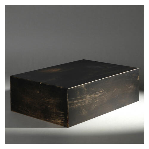 Smooth funerary urn, matte bronze gold book, 5 L 2