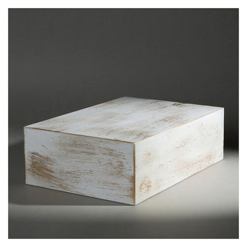 Urna na prochy - książka, gładka, efekt brązu złoto-biały, wykończenie matowe, 5 L 2